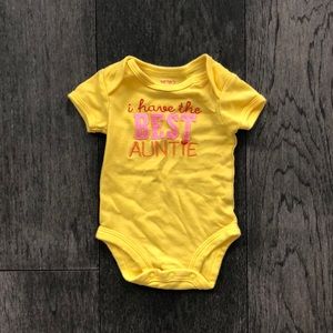 Carter’s 100% Cotton yellow baby’s onesie
